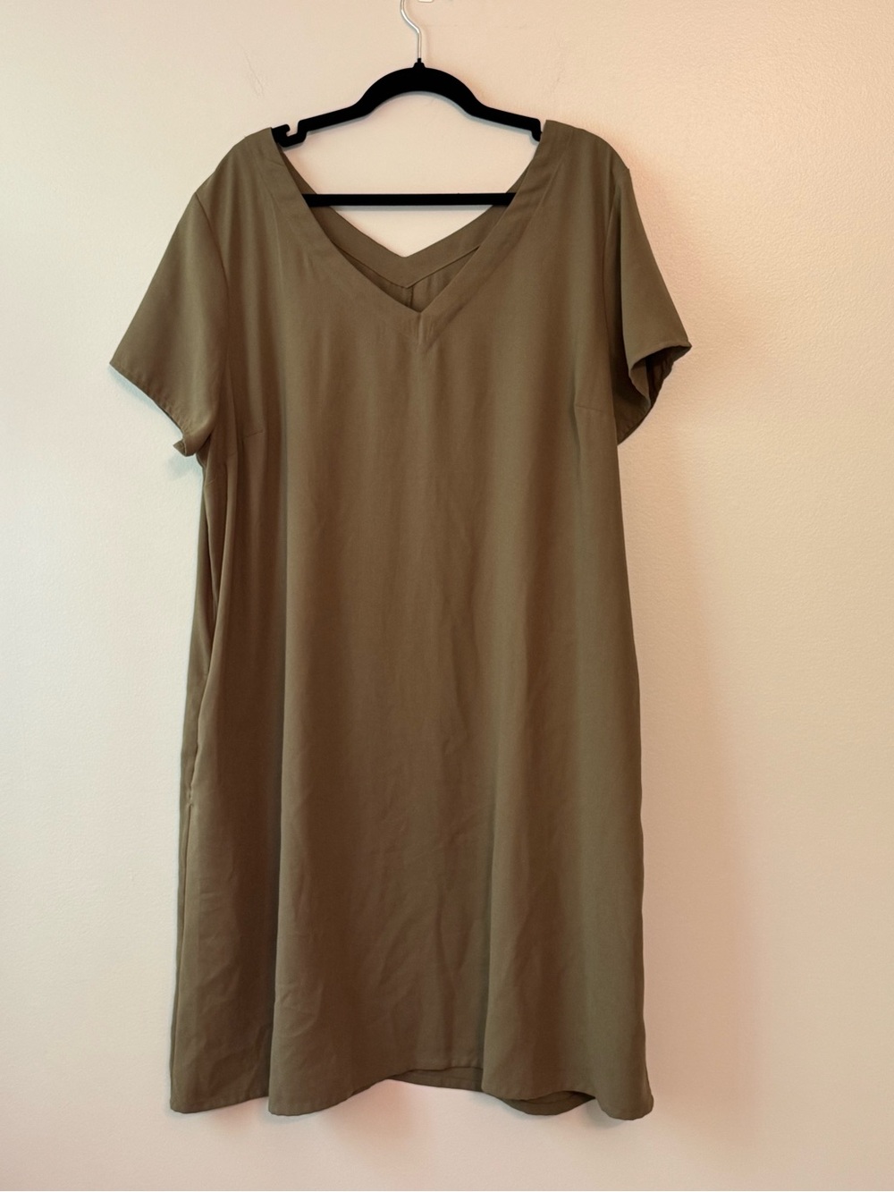Apt. 9 Olive V-Neck Short Sleeve Tunic